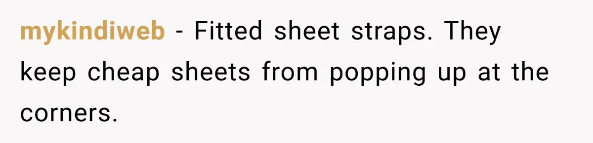 Small Buys, Big Shifts: Life Upgrades Hiding In Plain Sight For Less Than $100 mykindiweb − Fitted sheet straps. They keep cheap sheets from popping up at the corners.