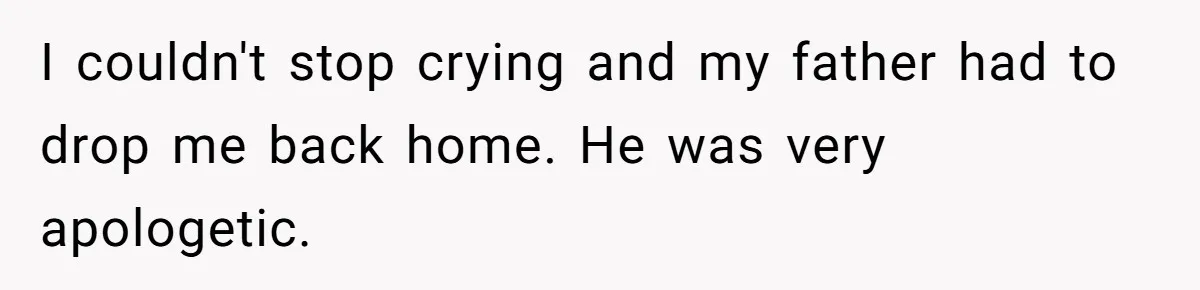 Orphan Melts Down As Biological Parents "Ambush" With Their Own Families And Happiness I couldn't stop crying and my father had to drop me back home. He was very apologetic.
