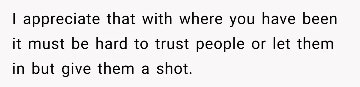 Orphan Melts Down As Biological Parents "Ambush" With Their Own Families And Happiness I appreciate that with where you have been it must be hard to trust people or let them in but give them a shot.