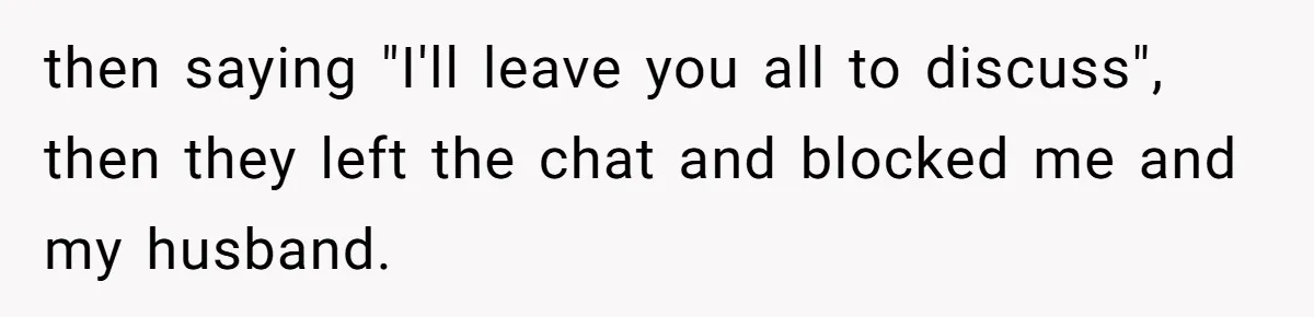 Woman Lies About Pregnancy To Protect Her Trans Husband From Transphobic Family then saying "I'll leave you all to discuss", then they left the chat and blocked me and my husband.