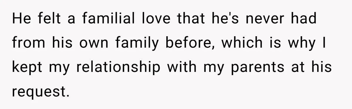 Woman Lies About Pregnancy To Protect Her Trans Husband From Transphobic Family He felt a familial love that he's never had from his own family before, which is why I kept my relationship with my parents at his request.