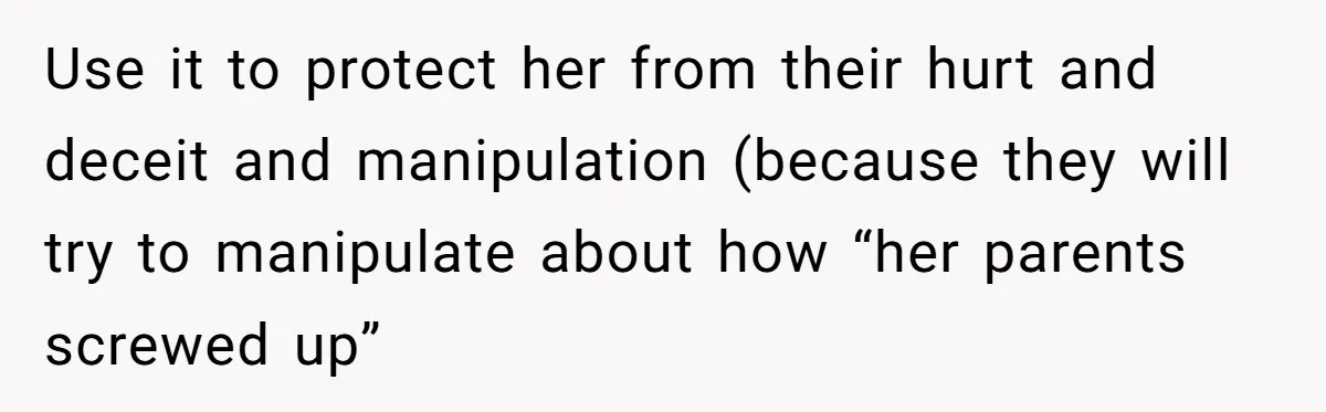 Woman Lies About Pregnancy To Protect Her Trans Husband From Transphobic Family Use it to protect her from their hurt and deceit and manipulation (because they will try to manipulate about how “her parents screwed up”