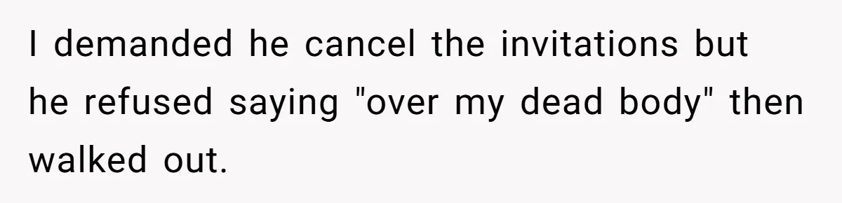 Pregnant Woman Cancels Husband’s Secret 5-Day Christmas Plans After He Invites 26 Relatives Without Telling Her I demanded he cancel the invitations but he refused saying "over my dead body" then walked out.