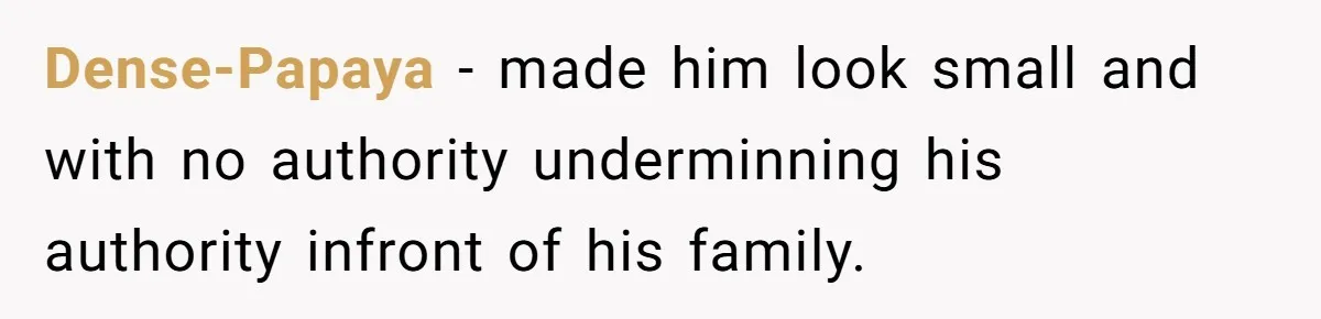 Pregnant Woman Cancels Husband’s Secret 5-Day Christmas Plans After He Invites 26 Relatives Without Telling Her Dense-Papaya − made him look small and with no authority underminning his authority infront of his family.