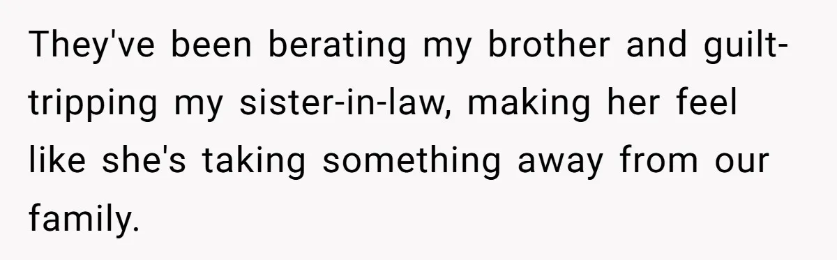 Woman Watched Her Parents Turn Cold Toward Their Adopted Granddaughter After Demanding A Biological Grandson They've been berating my brother and guilt-tripping my sister-in-law, making her feel like she's taking something away from our family.