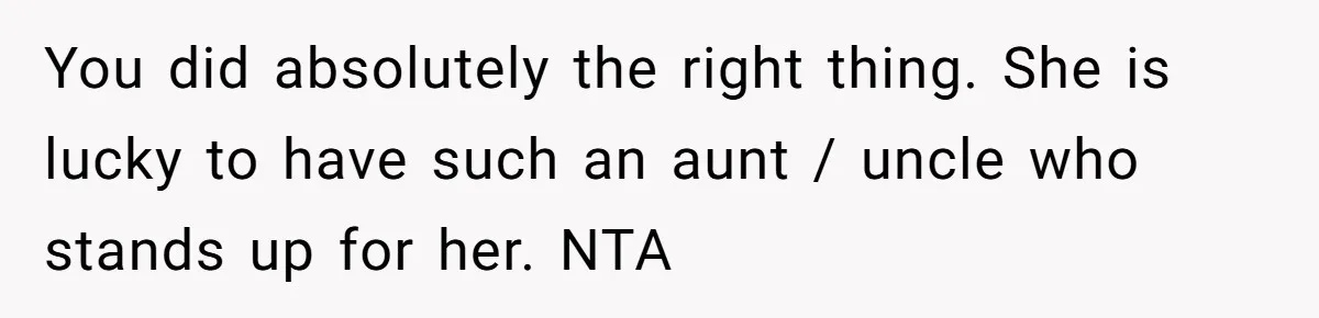 Woman Watched Her Parents Turn Cold Toward Their Adopted Granddaughter After Demanding A Biological Grandson You did absolutely the right thing. She is lucky to have such an aunt / uncle who stands up for her. NTA
