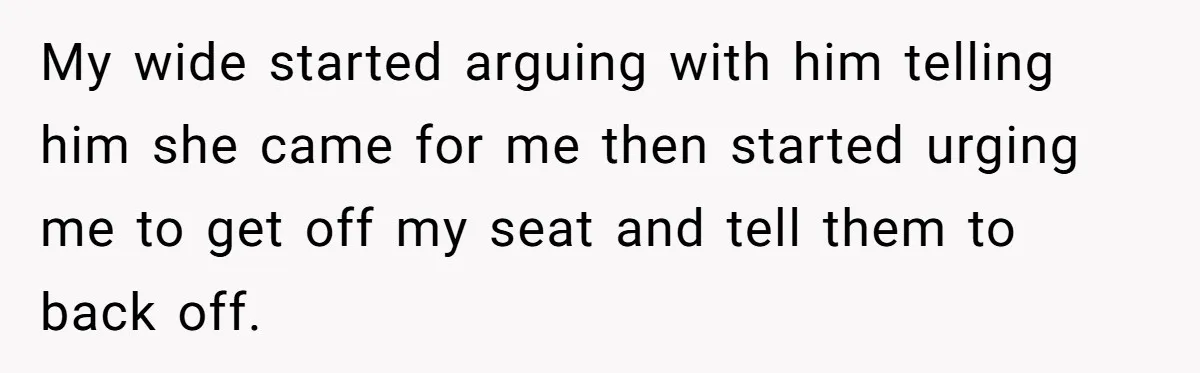 Man Watches In Silence As Security Escorts His Wife Out Of His Workplace My wide started arguing with him telling him she came for me then started urging me to get off my seat and tell them to back off.
