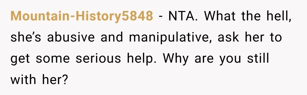 Man Watches In Silence As Security Escorts His Wife Out Of His Workplace Mountain-History5848 − NTA. What the hell, she’s abusive and manipulative, ask her to get some serious help. Why are you still with her?