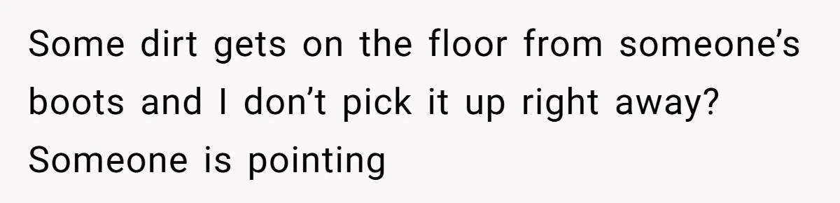 A “Middle-Class” Beach Girl Says No to a Month of Polo-Club Perfection Some dirt gets on the floor from someone’s boots and I don’t pick it up right away? Someone is pointing