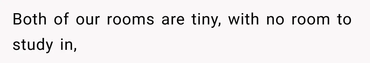 Girl Gets Into Dream College While Her Brother Is Rejected, He Tries To Sabotage Her Offer And She Finally Snaps Both of our rooms are tiny, with no room to study in,