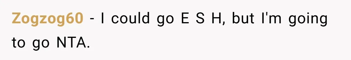 Girl Gets Into Dream College While Her Brother Is Rejected, He Tries To Sabotage Her Offer And She Finally Snaps Zogzog60 − I could go E S H, but I'm going to go NTA.
