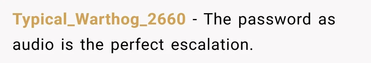 Typical_Warthog_2660 − The password as audio is the perfect escalation.