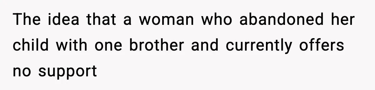 Man Leaves Family Call After Brother Announces Pregnancy With His Absent Ex, Gets Accused Of Ruining The Moment The idea that a woman who abandoned her child with one brother and currently offers no support