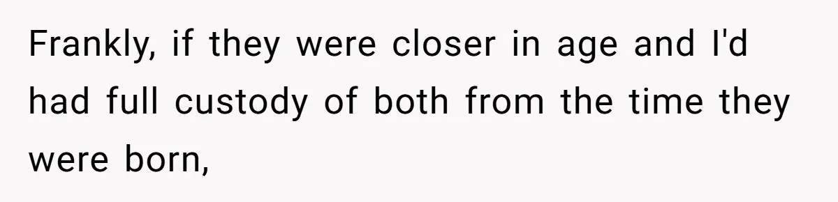 Mom Refuses To Reveal Which Son Is Hers, Family Calls Her Selfish Over “Irrelevant” Biology Frankly, if they were closer in age and I'd had full custody of both from the time they were born,