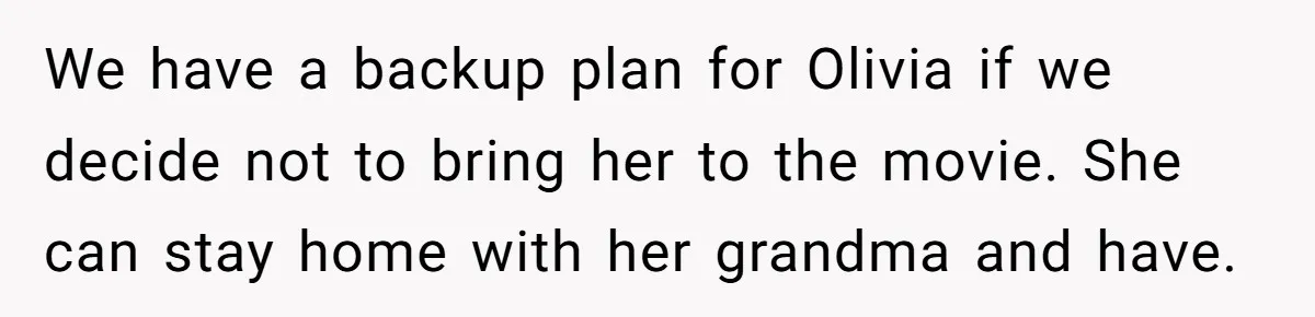 A Mother Asks If She Should Leave Her Autistic Daughter Home from a “Frozen” Sing-Along We have a backup plan for Olivia if we decide not to bring her to the movie. She can stay home with her grandma and have.