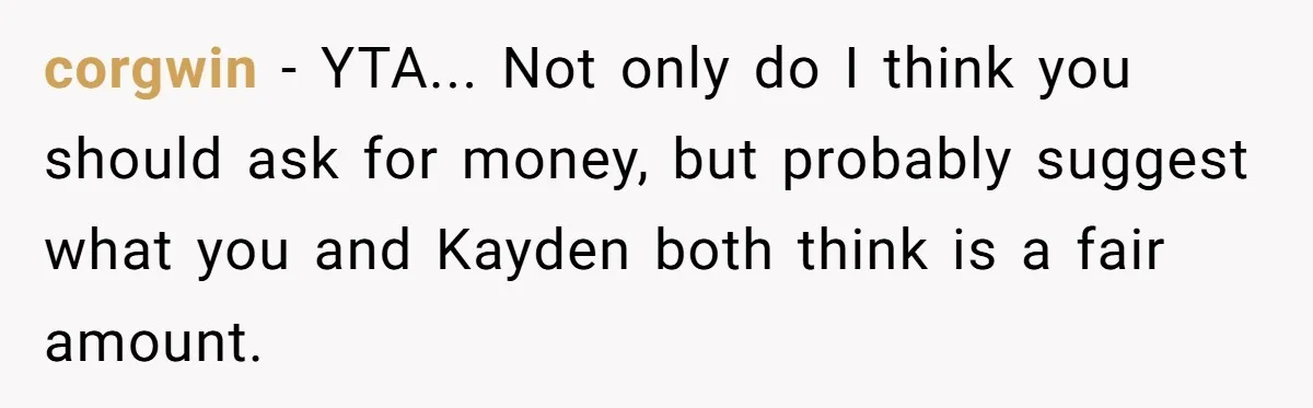 Mom Surprised After Stepson Asks for Babysitting Money Following a 5-Kid Emergency corgwin − YTA... Not only do I think you should ask for money, but probably suggest what you and Kayden both think is a fair amount.