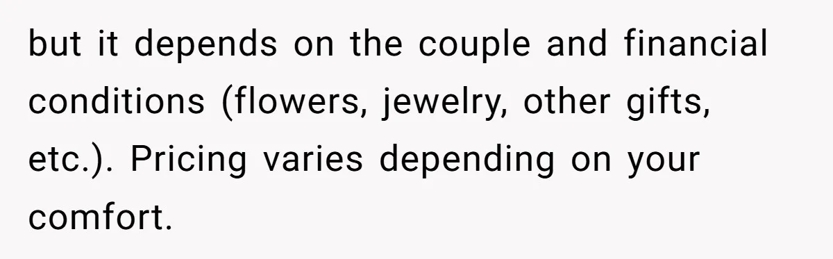 Pregnant Wife Asks For A Push Present, Husband Says She Isn’t Worth What She Wants but it depends on the couple and financial conditions (flowers, jewelry, other gifts, etc.). Pricing varies depending on your comfort.