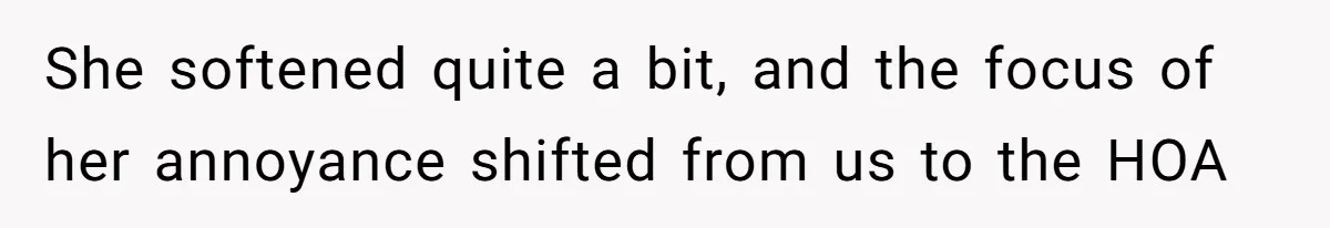 HOA Bans Repairing Cars In The Drive Way, Two Teens Find A Loophole To "Fight The Power" She softened quite a bit, and the focus of her annoyance shifted from us to the HOA