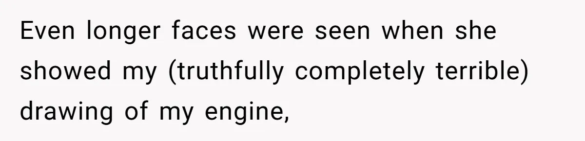 HOA Bans Repairing Cars In The Drive Way, Two Teens Find A Loophole To "Fight The Power" Even longer faces were seen when she showed my (truthfully completely terrible) drawing of my engine,