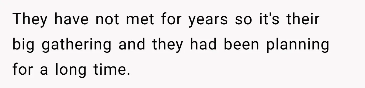 Woman Got Pocket Money For Babysitting Her Nephews... And Her Parents Are Fuming They have not met for years so it's their big gathering and they had been planning for a long time.