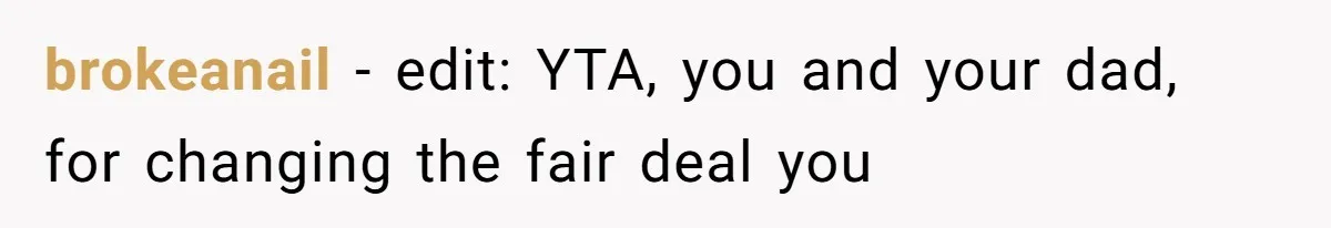 Woman Refuses To Split Rent While Her Dad Tests Whether Her Boyfriend ‘Loves Her Enough’ brokeanail − edit: YTA, you and your dad, for changing the fair deal you