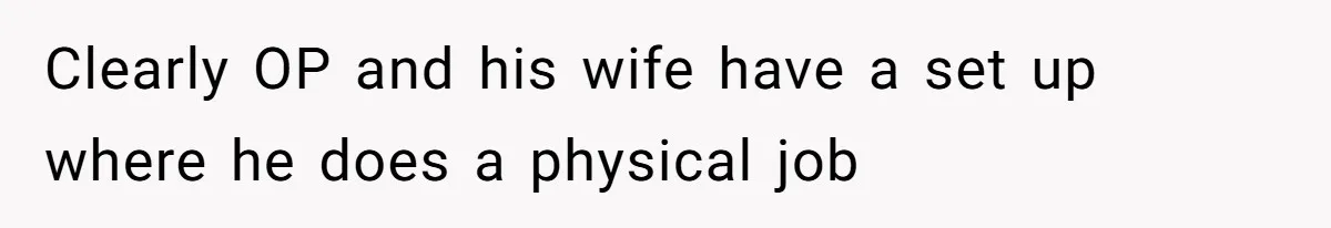 Man Secretly Eats Fast Food Before Dinner After Wife Keeps Serving Him Tiny Meals, Gets Exposed By Mother-In-Law Clearly OP and his wife have a set up where he does a physical job