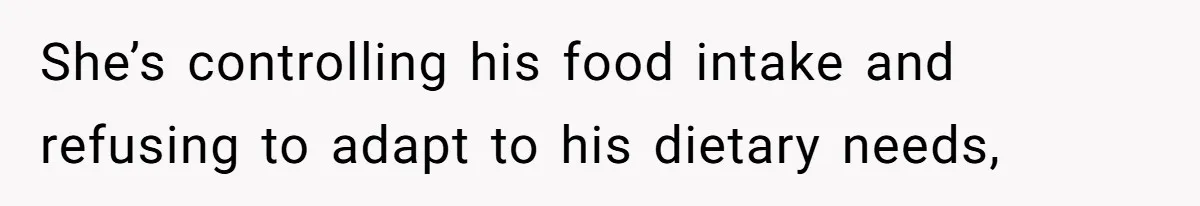 Man Secretly Eats Fast Food Before Dinner After Wife Keeps Serving Him Tiny Meals, Gets Exposed By Mother-In-Law She’s controlling his food intake and refusing to adapt to his dietary needs,
