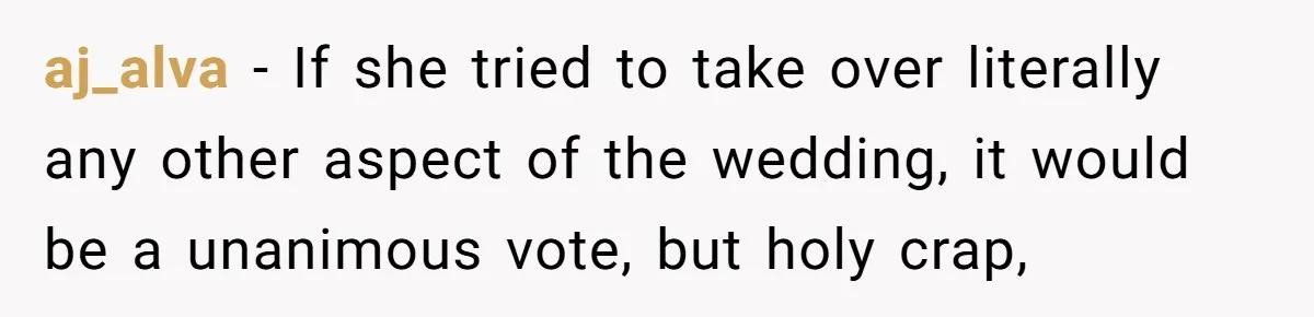Future MIL Offers To Pay For Wedding Brunch, Then Refuses To Respect The Couple’s Diet aj_alva − If she tried to take over literally any other aspect of the wedding, it would be a unanimous vote, but holy crap,