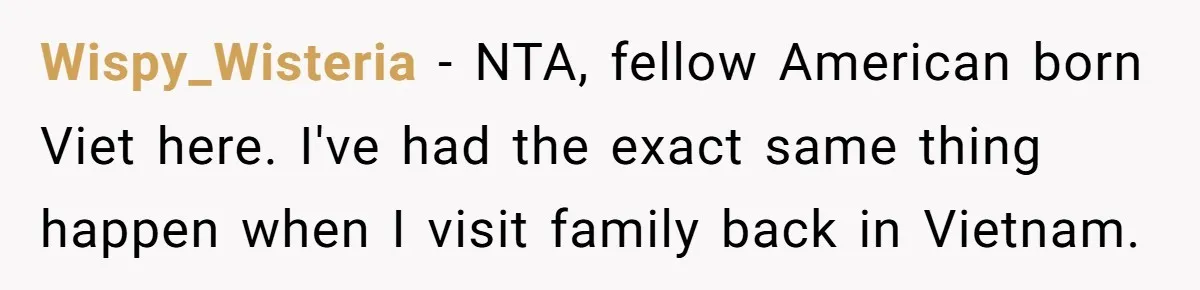 Uncle Critics Niece’s Language Skills Until She Delivers the Ultimate Bilingual Comeback Wispy_Wisteria − NTA, fellow American born Viet here. I've had the exact same thing happen when I visit family back in Vietnam.