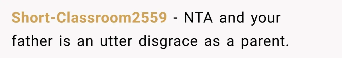 Teen Son Resents Dad Who Remarried And Erased Every Trace Of His Late Mom Short-Classroom2559 − NTA and your father is an utter disgrace as a parent.