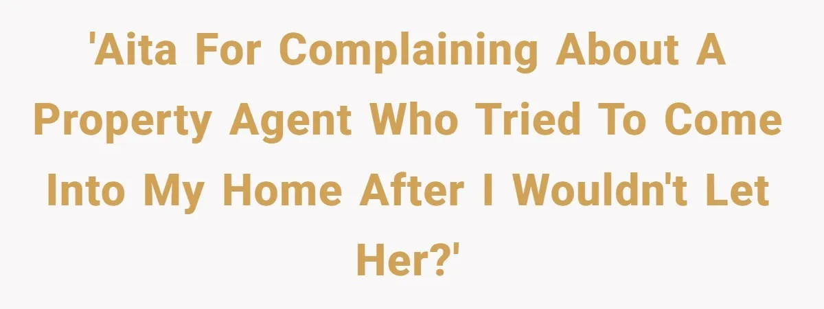 21-Year-Old Tenant Faced An Unexpected Stranger Demanding Entry To Her Home 'AITA for complaining about a property agent who tried to come into my home after I wouldn't let her?'