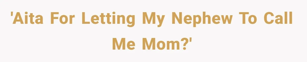 Aunt Lets Nephew Call Her Mom After His Own Parents “Got Rid” Of Him 'AITA for letting my nephew to call me mom?'