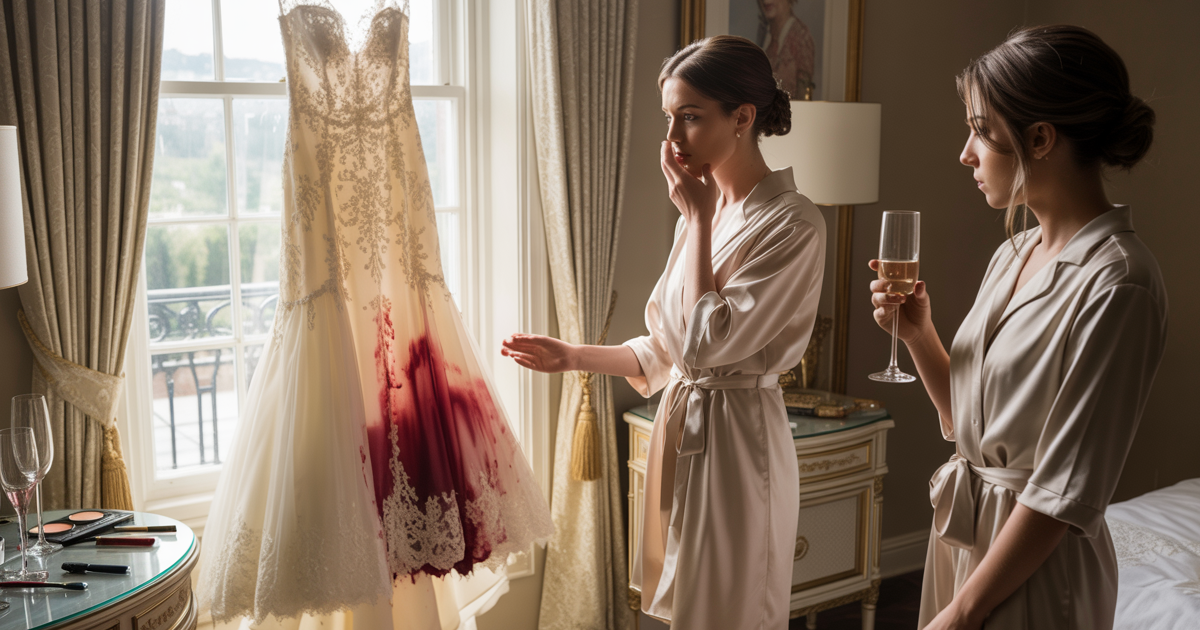 Bride Kicks Bridesmaid Out After She Spills Red Wine On Her Late Mother’s Wedding Dress Bride Kicks Bridesmaid Out After She Spills Red Wine On Her Late Mother’s Wedding Dress