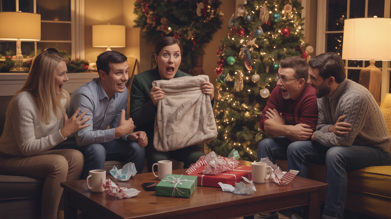 Christmas Party Gets Awkward After One Very Unusual Gift Christmas Party Gets Awkward After One Very Unusual Gift