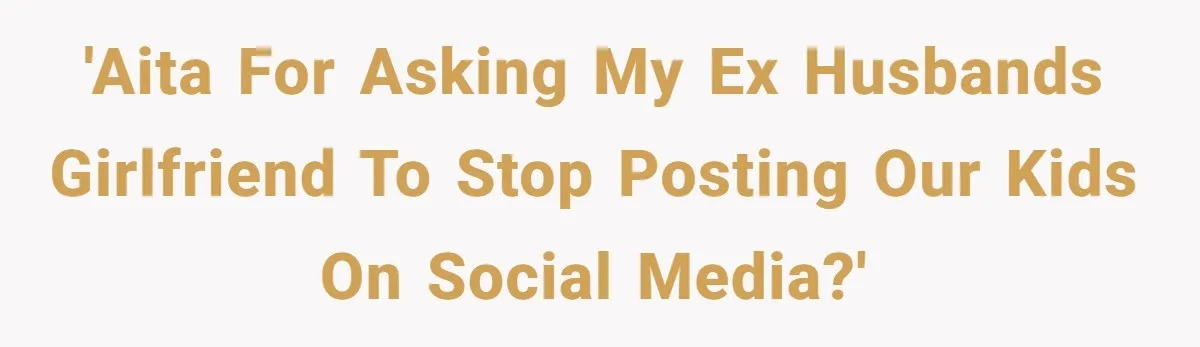 Divorced Mom Begs Her Ex To Stop His Girlfriend From Posting Their Kids Online 'AITA for asking my ex husbands girlfriend to stop posting our kids on social media?'