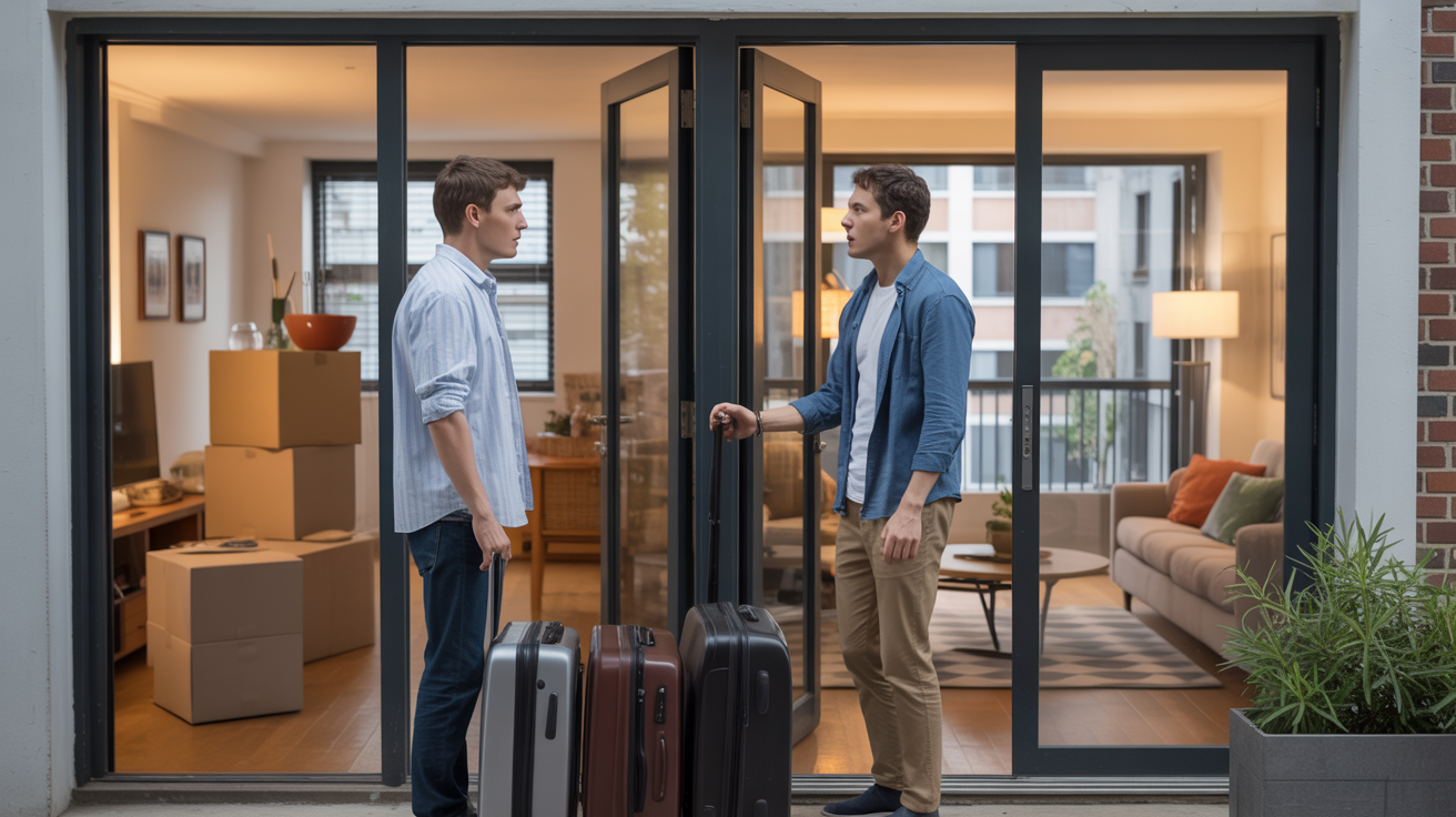 Former Roommate Shows Up Unexpectedly At New Apartment With Multiple Suitcases, Demanding To Move In Former Roommate Shows Up Unexpectedly At New Apartment With Multiple Suitcases, Demanding To Move In
