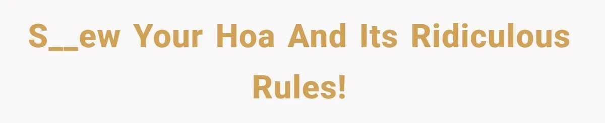 HOA Bans Repairing Cars In The Drive Way, Two Teens Find A Loophole To "Fight The Power" S__ew your HOA and its ridiculous rules!