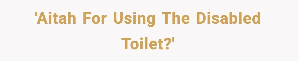 He Used the Accessible Toilet for a Condition You Can’t See, and Got Called Out for It 'AITAH for using the disabled toilet?'