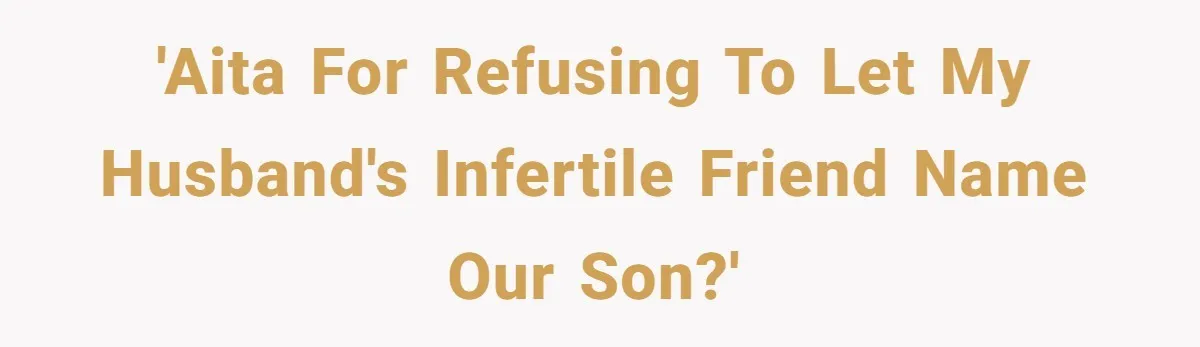 Husband Pressures Wife To Use Friend’s Dream Baby Name, She Pushes Back 'AITA for refusing to let my husband's infertile friend name our son?'
