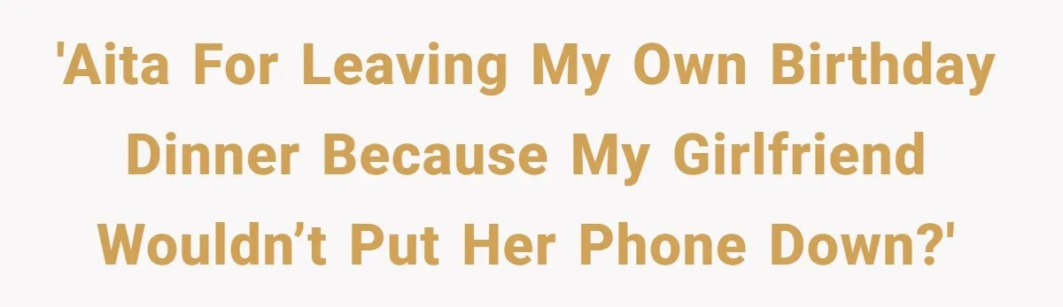 Man Leaving Birthday Dinner After Girlfriend Spent the Whole Night Texting Someone Else 'aita for leaving my own birthday dinner because my girlfriend wouldn’t put her phone down?'