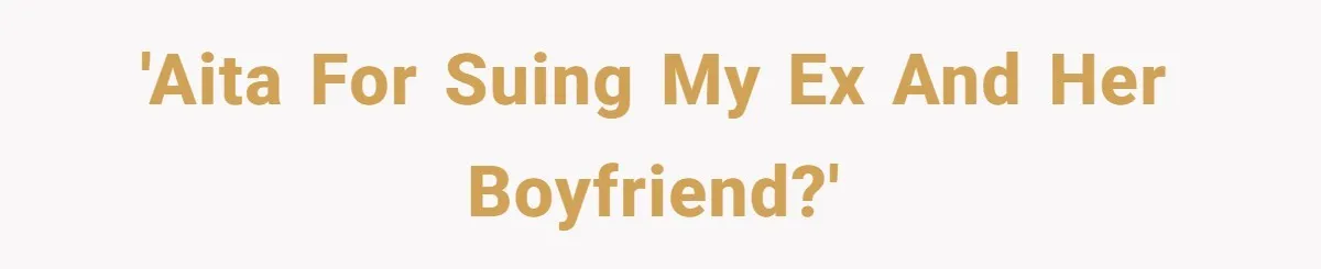 'AITA for suing my ex and her boyfriend?'