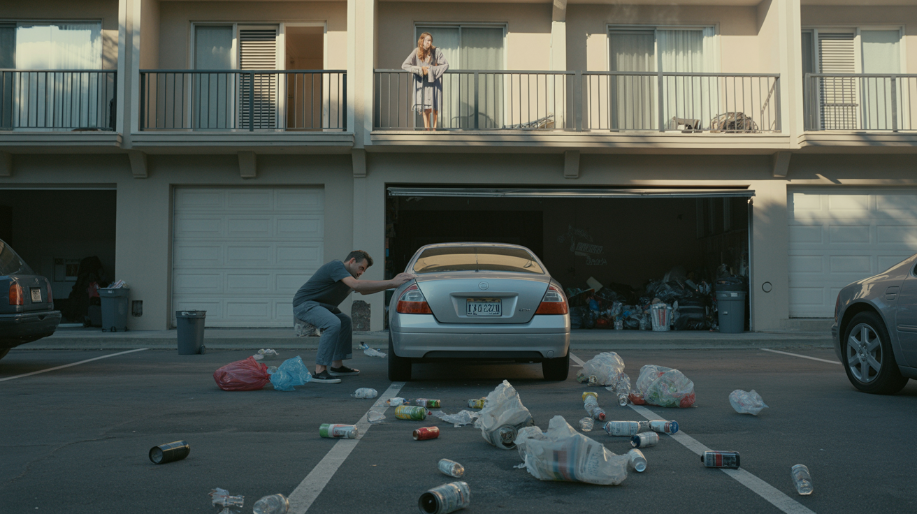Neighbor Blocks Her Door With Garbage, She Makes Him Regret It