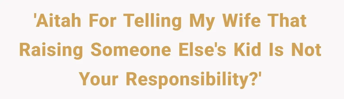 Newlywed Husband Demands Wife Stop Raising Her Sister's Child Before Their Marriage Collapses 'AITAH for telling my wife that raising someone else's kid is not your responsibility?'