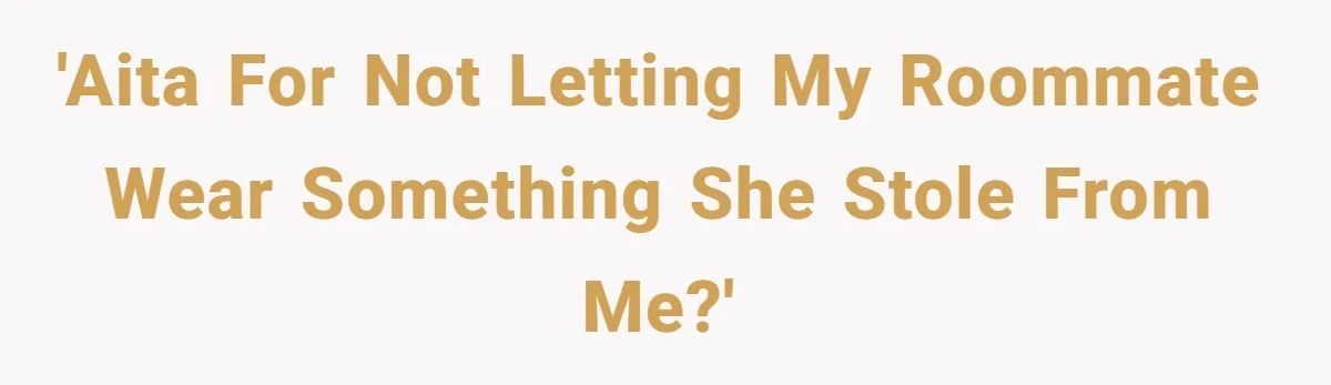 'AITA for not letting my roommate wear something she stole from me?'