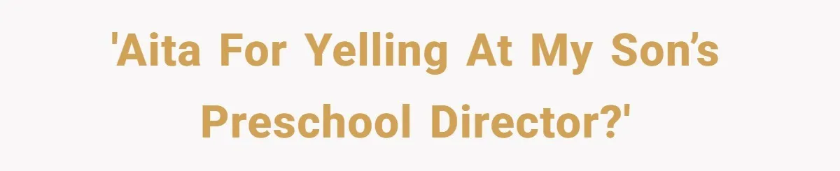 She Was Told She Couldn’t Be Her Own Child’s Mother, and That’s When Everything Boiled Over 'AITA for yelling at my son’s preschool director?'