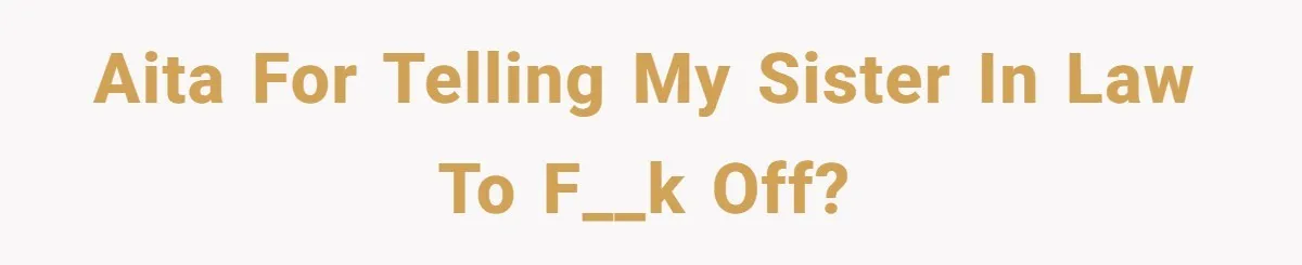 Sister-In-Law Refuses To Back Down After Scolding A Child, And Man Refuses To Host Her Gender Reveal AITA for telling my sister in law to f__k off?