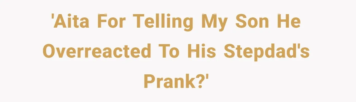 Stepdad Promises Car For Teen Birthday Then Delivers Crushing Surprise Instead 'AITA for telling my son he overreacted to his stepdad's prank?'