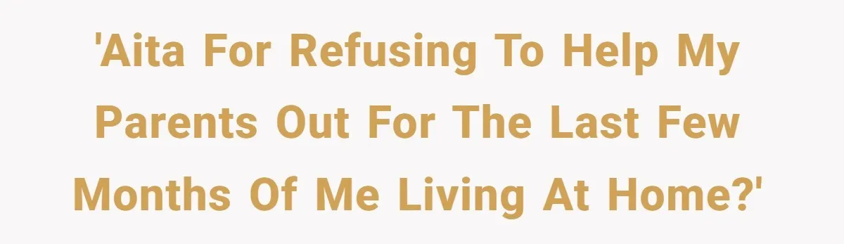 Teen Son Refuses To Help Struggling Parents After Years Of Feeling Pushed Aside By Sick Sister 'AITA for refusing to help my parents out for the last few months of me living at home?'