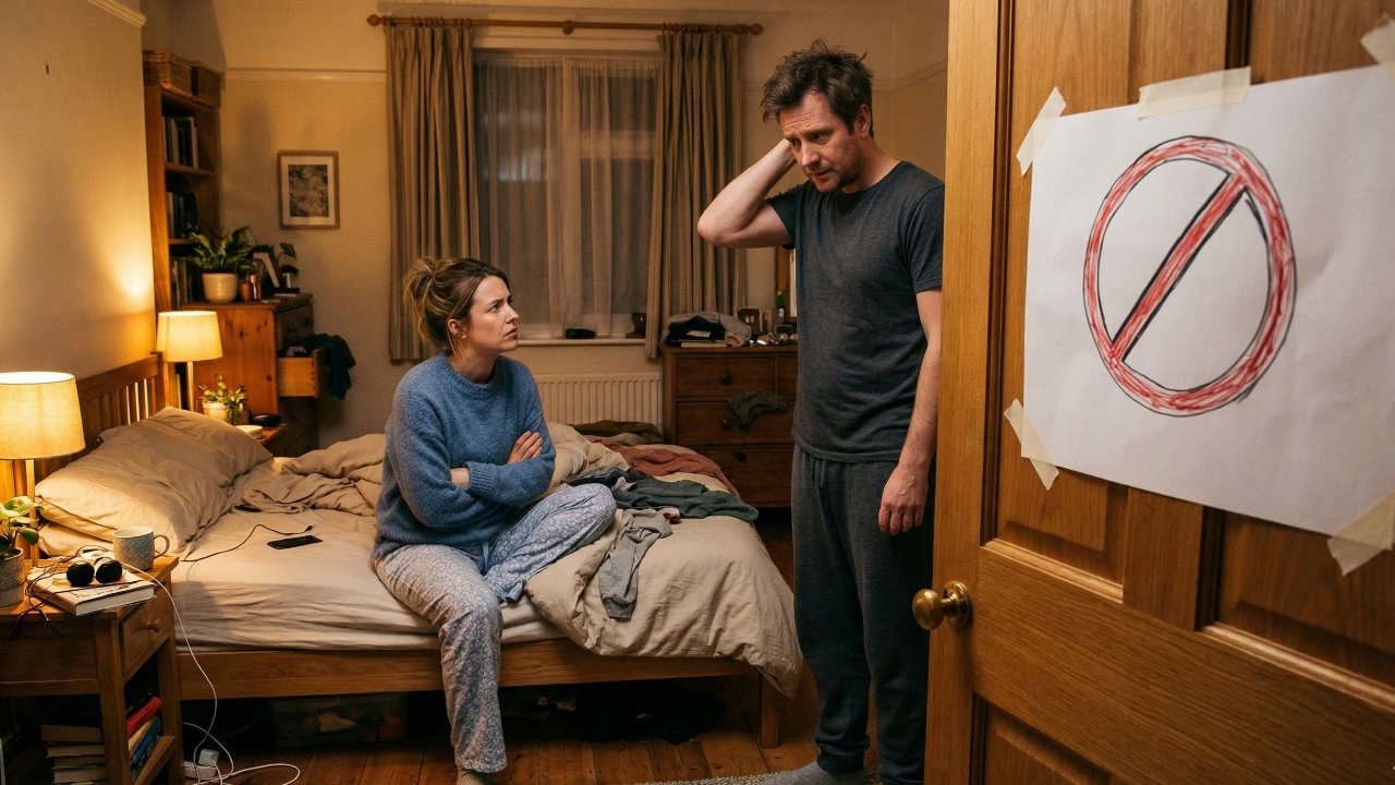 “Unless You Want to See Me...” Wife Gets Creative After Constant Bedroom Interruptions “Unless You Want to See Me...” Wife Gets Creative After Constant Bedroom Interruptions