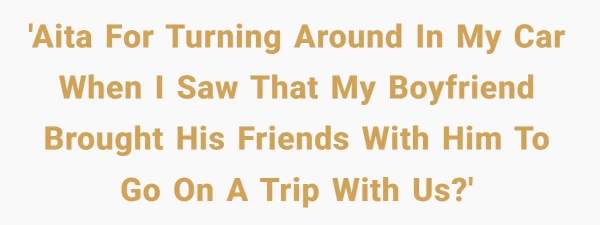 Woman Calls Out Boyfriend’s Sneaky Plan, Drives Off Instead Of Playing Along 'AITA for turning around in my car when I saw that my boyfriend brought his friends with him to go on a trip with us?'